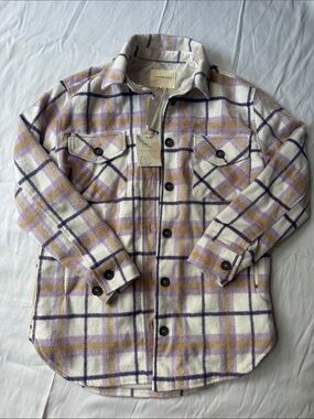Thread & Supply Lavender and Mustard Plaid Shacket